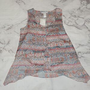 Keren Hart Blue/Orange Print Tank